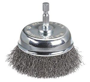 Cup Brush Crimp 50mm Steel 1/4" Hex