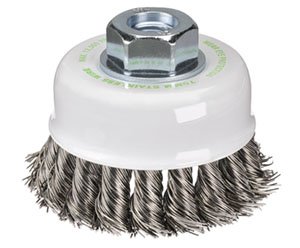 Cup Brush Twist 100mm Inox M14 Bordo