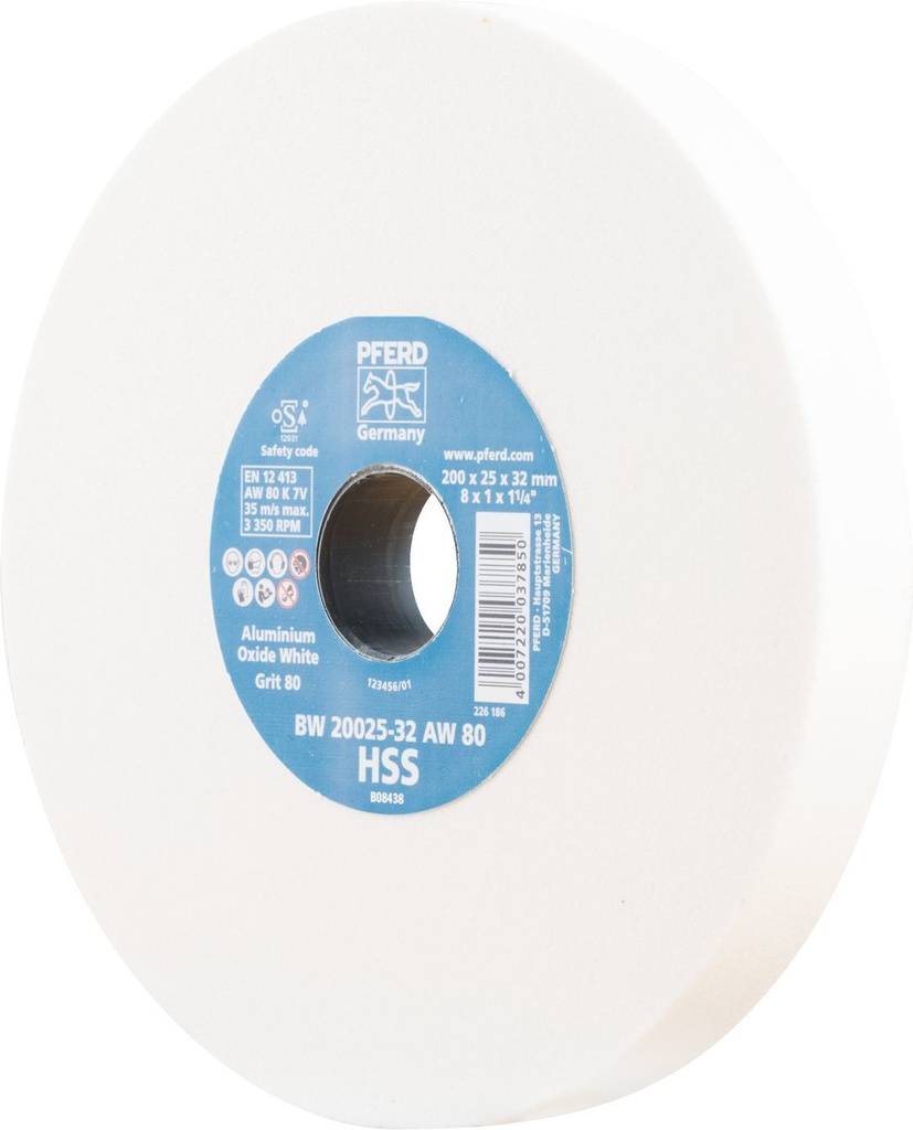 Grinding Wheel 200x25x31.75 AW 80 White Alox