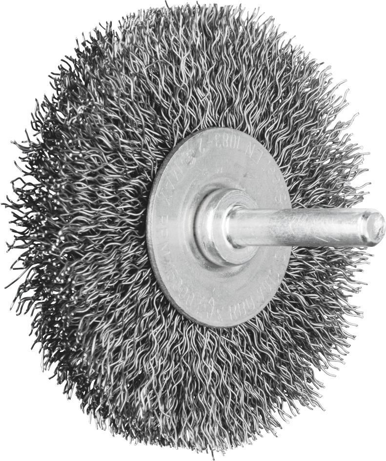Wheel Brush Crimp  70x10mm Steel Spindle (6)