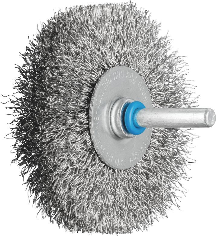 Wheel Brush Crimp  70x15mm Inox Spindle (6)
