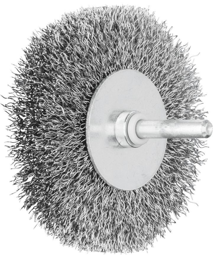 Wheel Brush Crimp  80x15mm Steel Spindle (6)