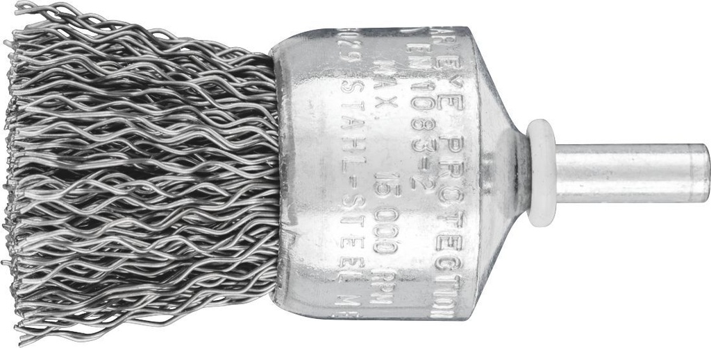 End Brush Crimp 30mm Spindle (6) Steel 0.50