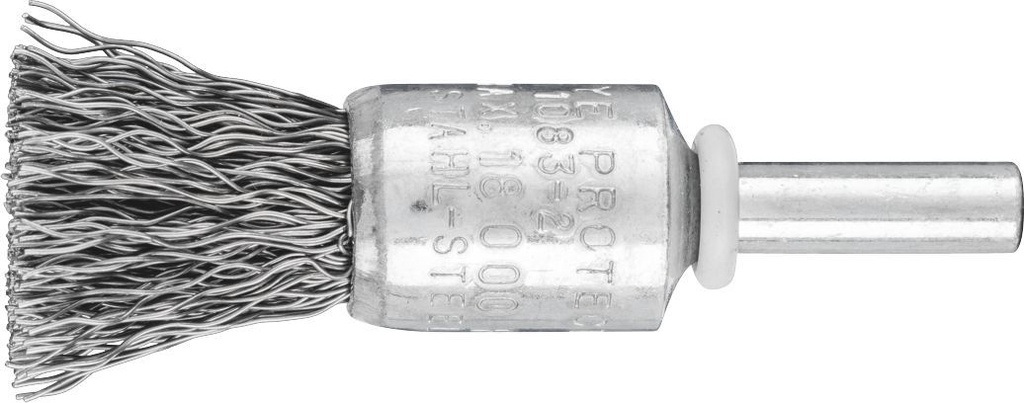 End Brush Crimp 15mm Spindle (6) Steel 0.35