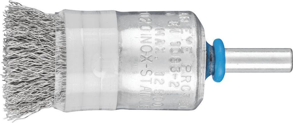 Cup Brush Crimp 20mm Inox Spindle (6) Limit Ring