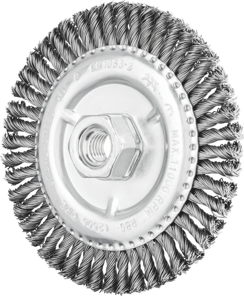 Pipeline Brush Twist 125mm Steel M14 Pferd