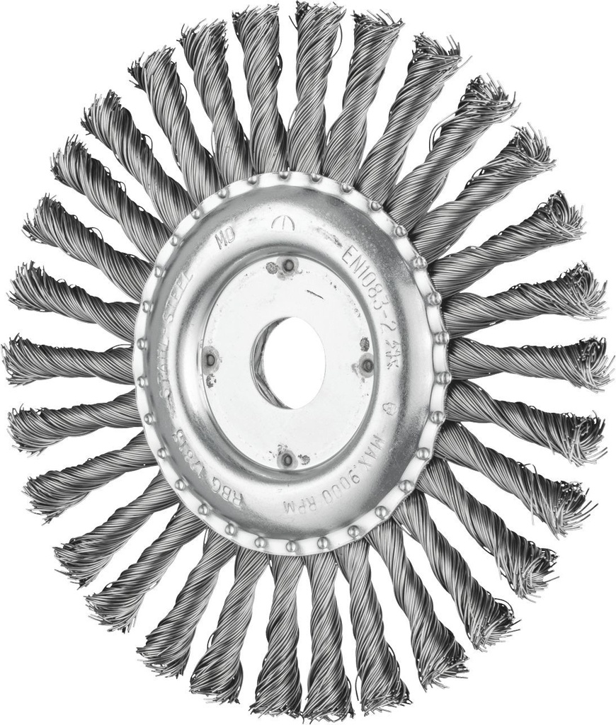 Wheel Brush Twist 178x13mm Steel 22mm Bore