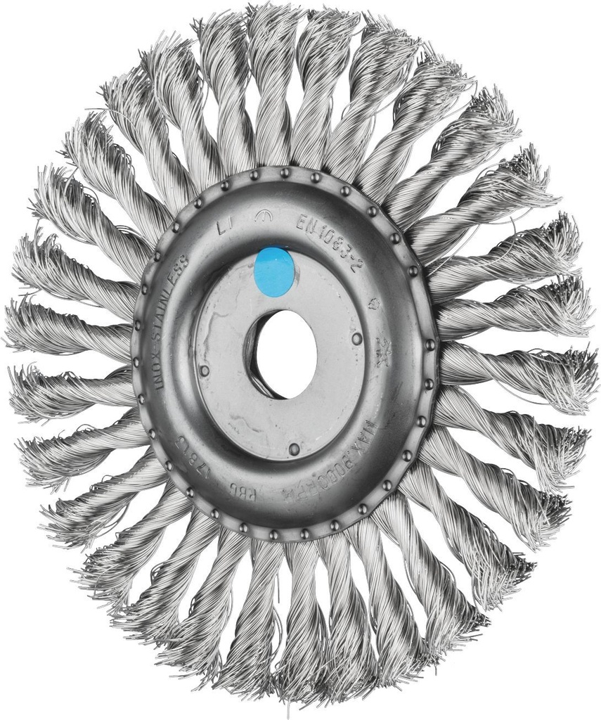 Wheel Brush Twist 178x13mm Inox 22mm Bore