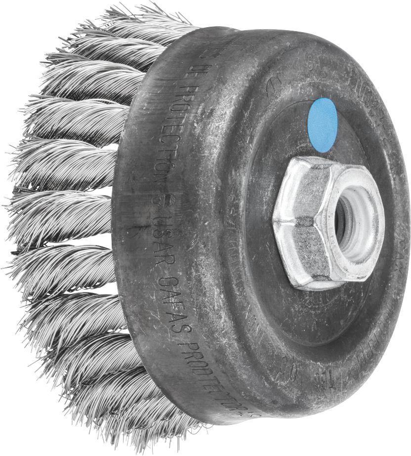Cup Brush Twist 100mm Inox M14 Pferd
