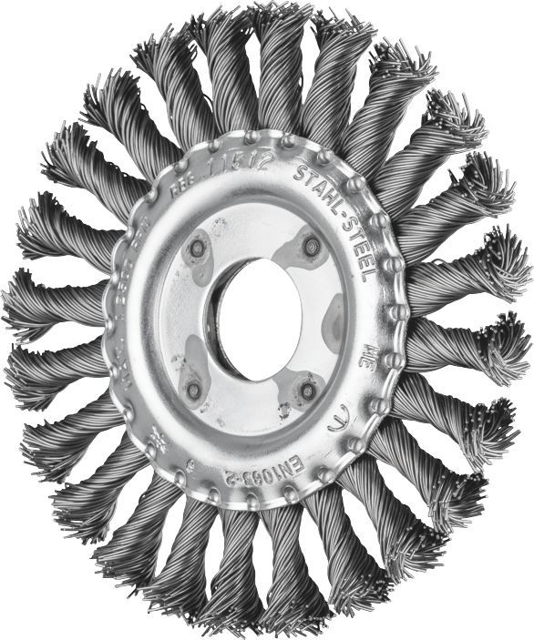 Wheel Brush Twist 115x12mm Steel 22mm Bore