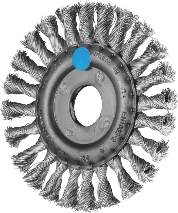 Wheel Brush Twist 115x12mm Inox 22mm Bore