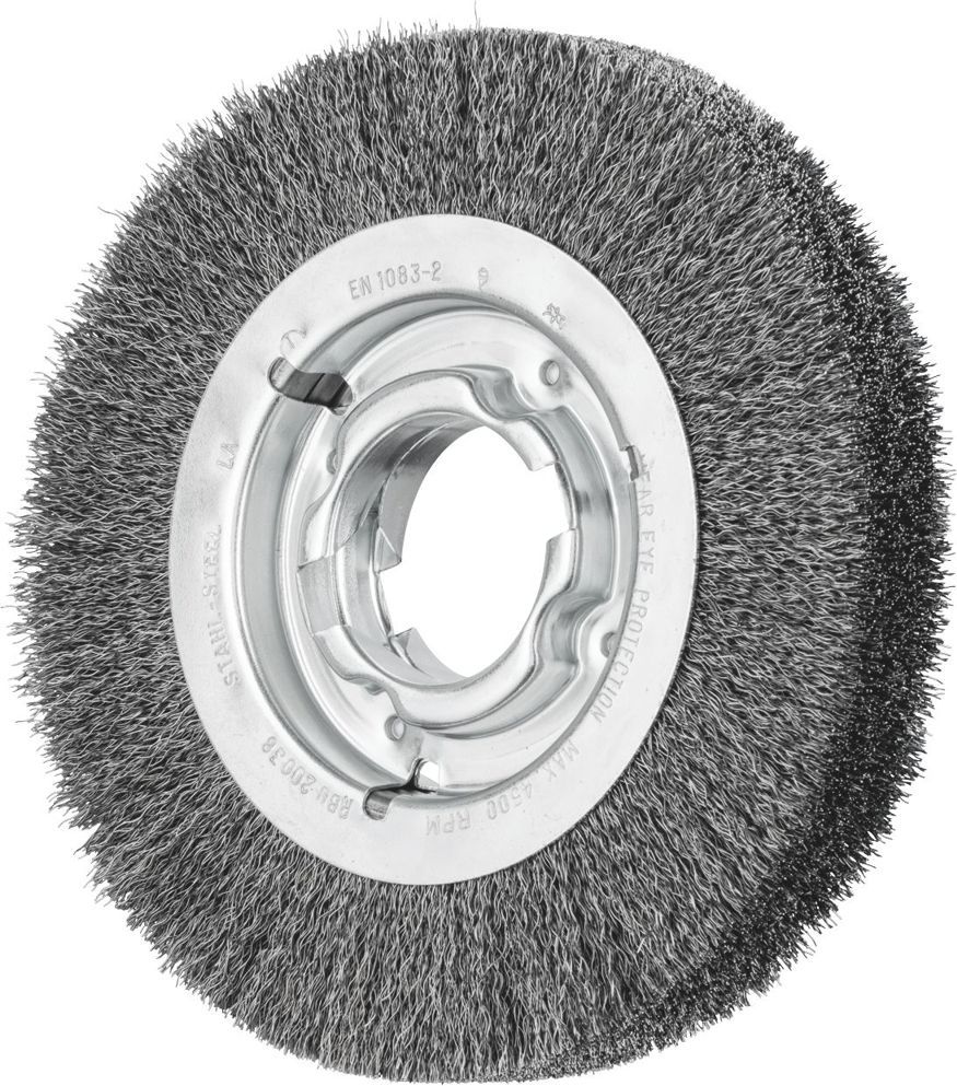 Wheel Brush Crimp 200x38mm Steel 32mm Bore