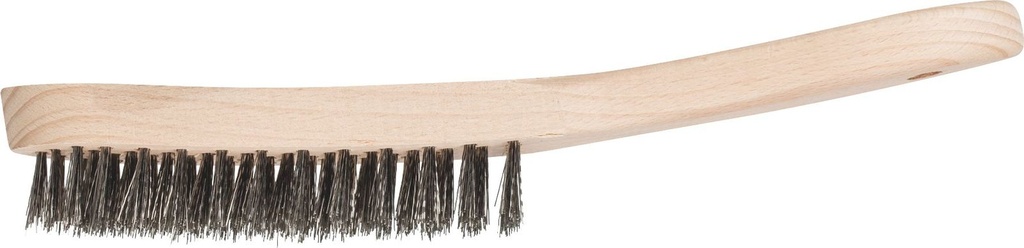 Hand Scratch Brush 5 Row Inox Short Handle