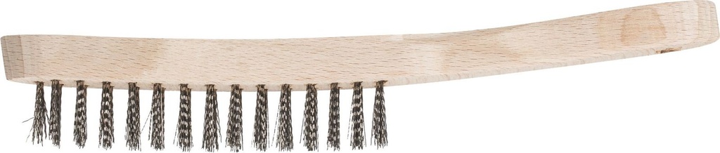 Hand Scratch Brush 2 Row Inox Short Handle