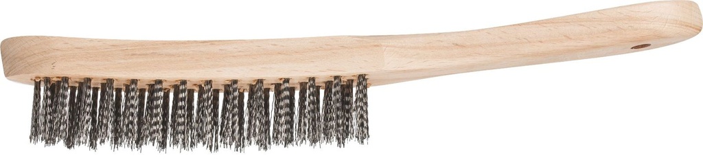 Hand Scratch Brush 3 Row Inox Short Handle