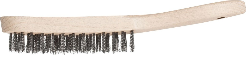 Hand Scratch Brush 4 Row Inox Short Handle