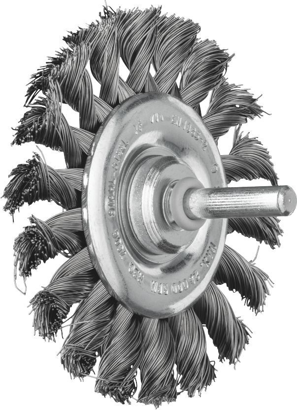 Wheel Brush Twist  70x6mm Steel Spindle (6) POS