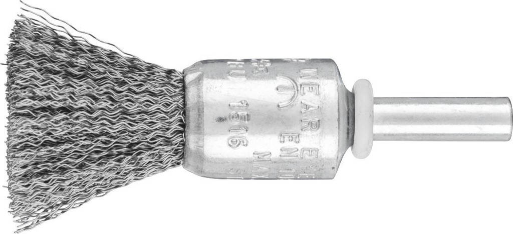 End Brush Crimp 15mm Spindle (6) Steel 0.35 POS