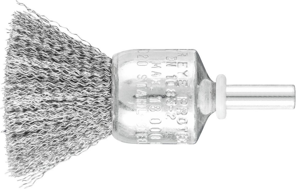 End Brush Crimp 20mm Spindle (6) Steel 0.50 POS