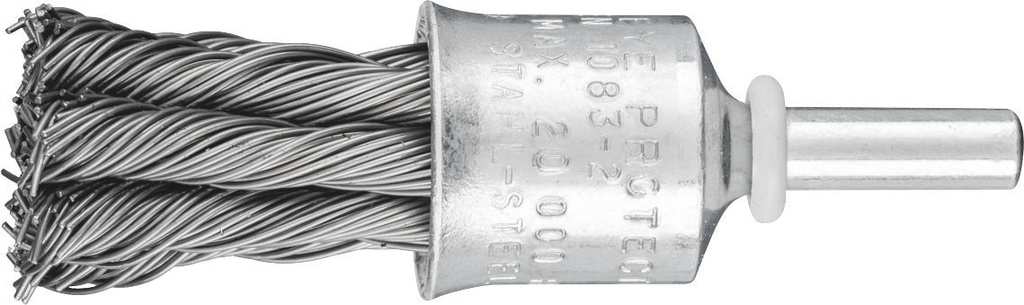 End Brush Twist 19mm Spindle (6) Steel 0.35 POS