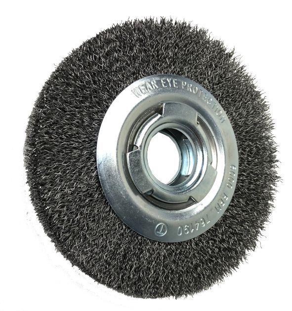Wheel Brush Crimp 150x20mm Steel MultiBore POS