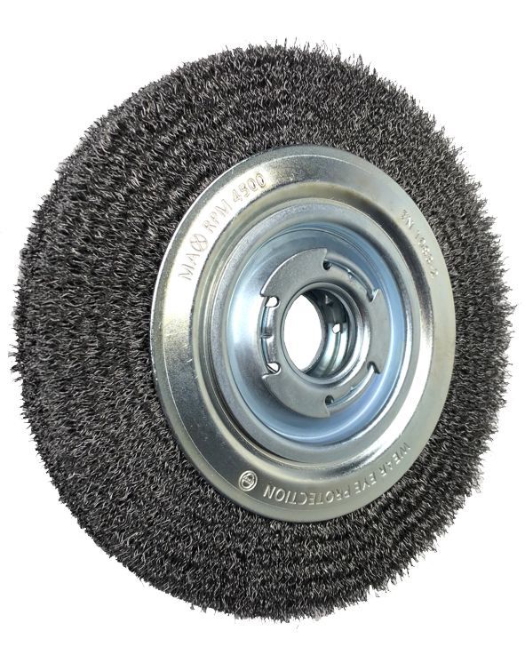 Wheel Brush Crimp 200x20mm Steel MultiBore POS