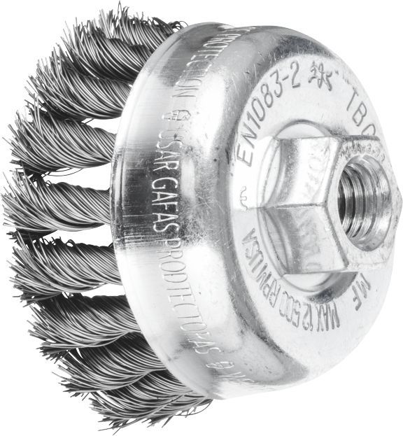 Cup Brush Crimp 65mm Steel M10