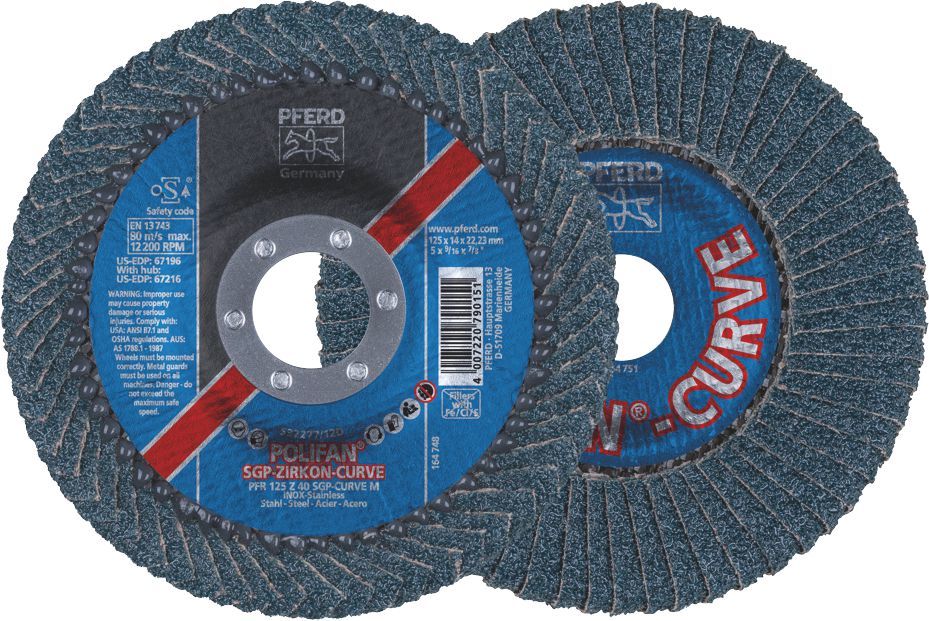 Flap Disc 125x22 40G Zirconia M SGP Curve Pferd