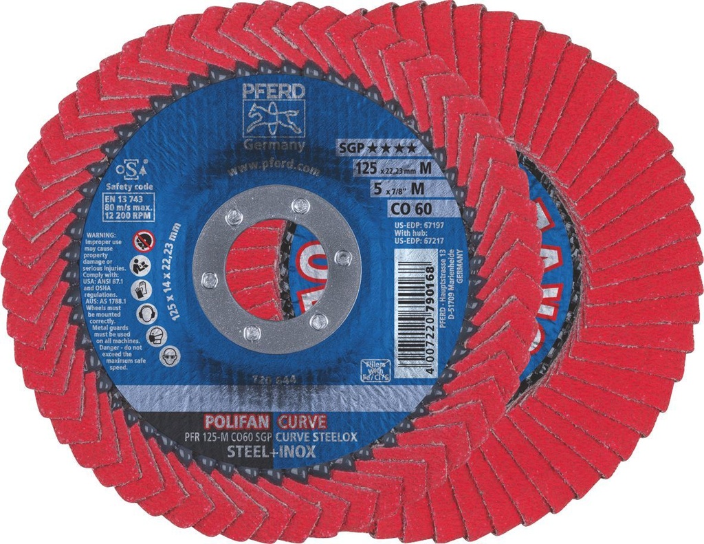 Flap Disc 125x22 60G Ceramic M SGP Curve Pferd