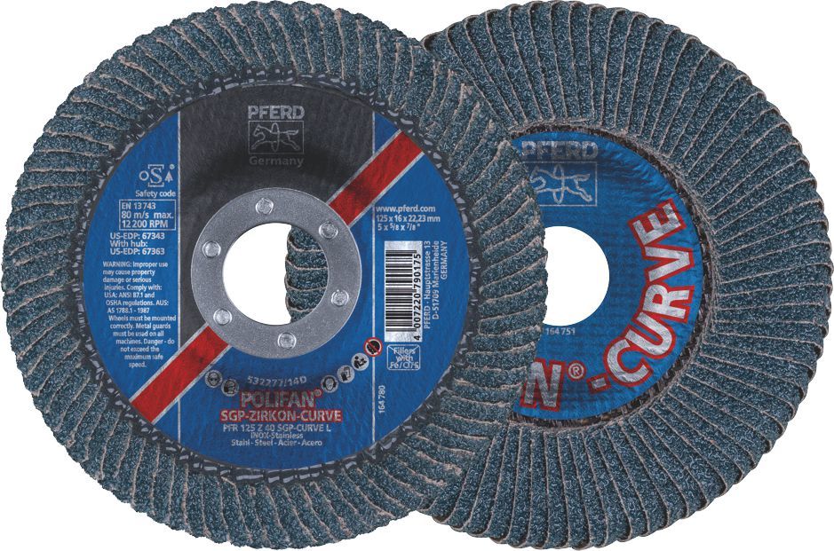 Flap Disc 125x22 40G Zirconia L SGP Curve Pferd