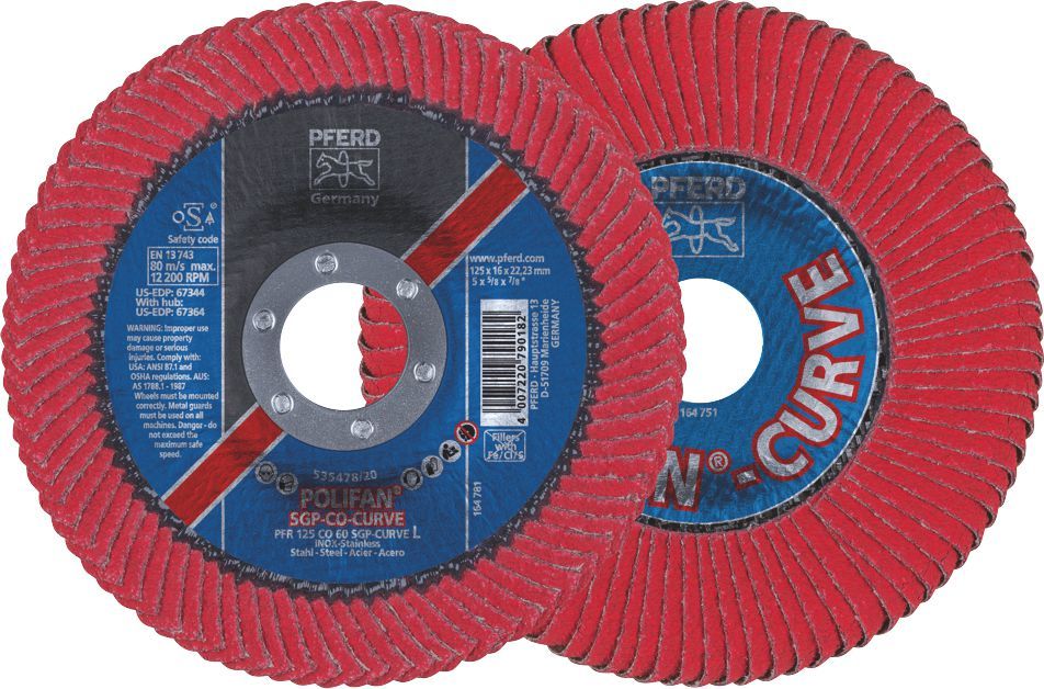 Flap Disc 125x22 60G Ceramic L SGP Curve Pferd