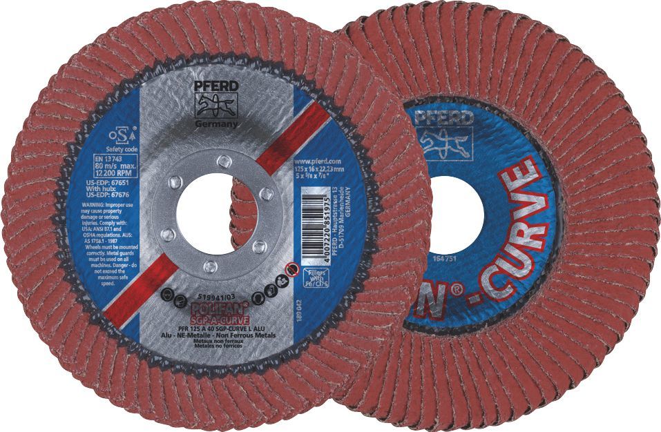 Flap Disc 125x22 40G ALUMINIUM L SGP Curve Pferd