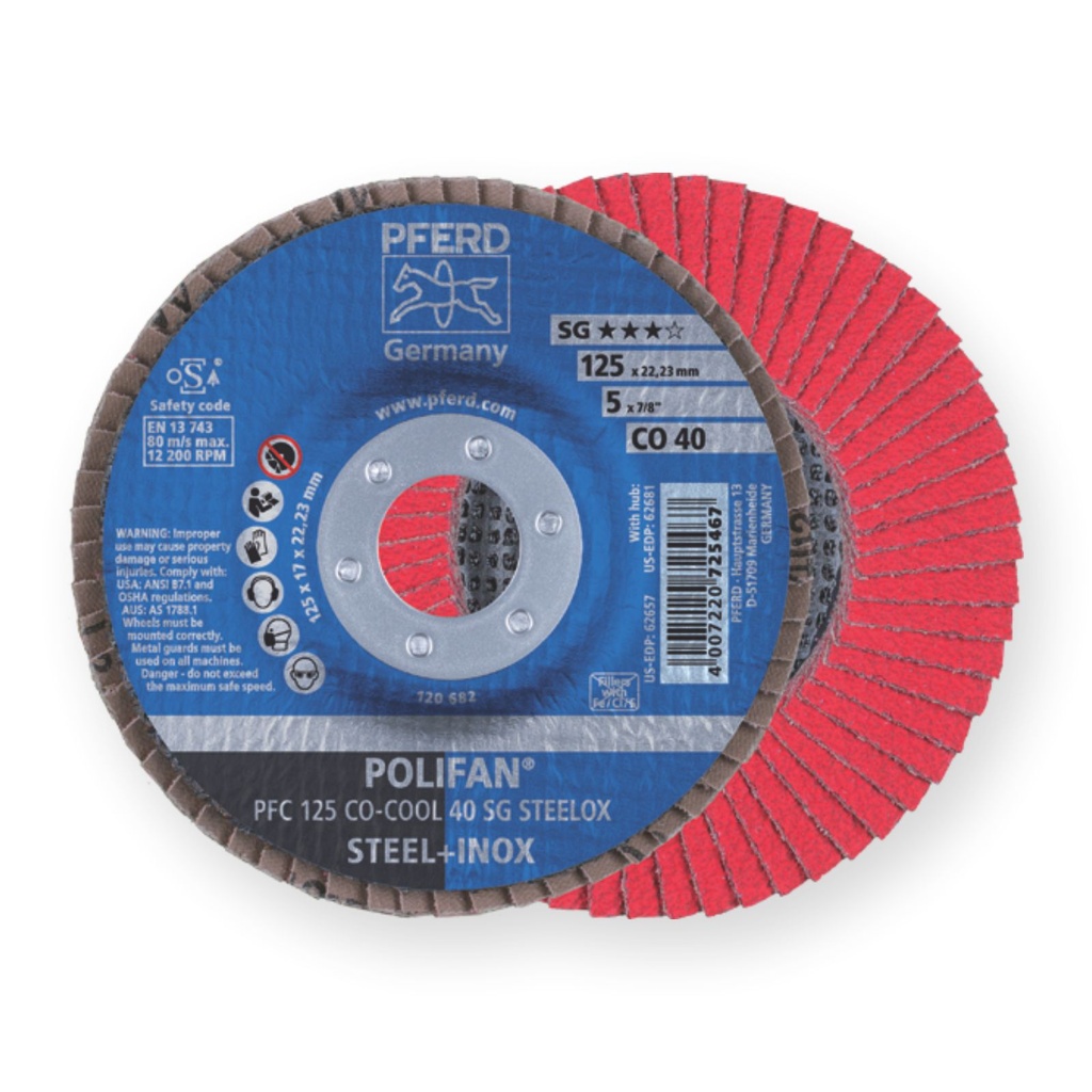 Flap Disc 125x22 40G Ceramic SG CO-Cool Pferd