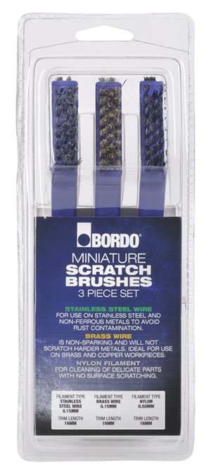 Brush Set Cleaning 3Pc Bordo