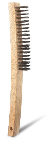 Hand Scratch Brush 4 Row Steel Long Handle Bordo