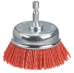 Cup Brush Crimp 75mm NylonGrit 1/4" Hex