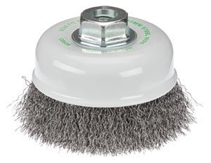 Cup Brush Crimp 75mm Inox MultiThread