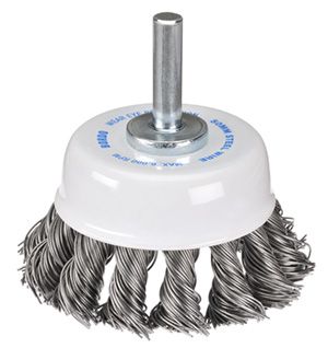 Cup Brush Twist 50mm Steel Spindle 1/4"
