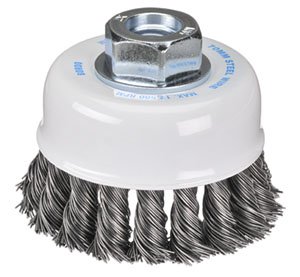 Cup Brush Twist 65mm Steel MultiThread Bordo