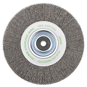Wheel Brush Crimp 200x25mm Inox MultiBore Bordo